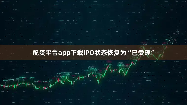 配资平台app下载IPO状态恢复为“已受理”