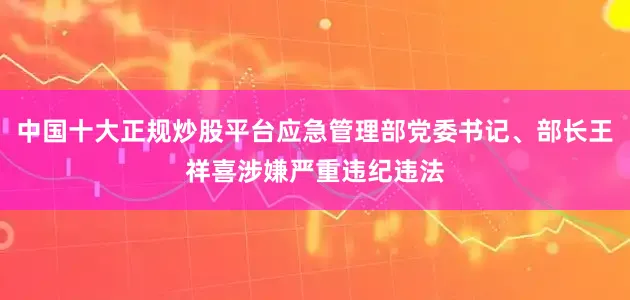 中国十大正规炒股平台应急管理部党委书记、部长王祥喜涉嫌严重违纪违法