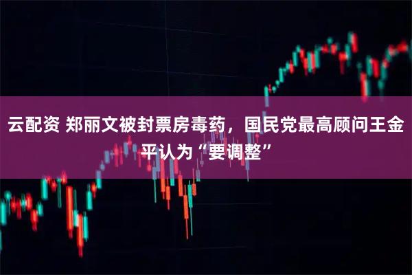 云配资 郑丽文被封票房毒药，国民党最高顾问王金平认为“要调整”